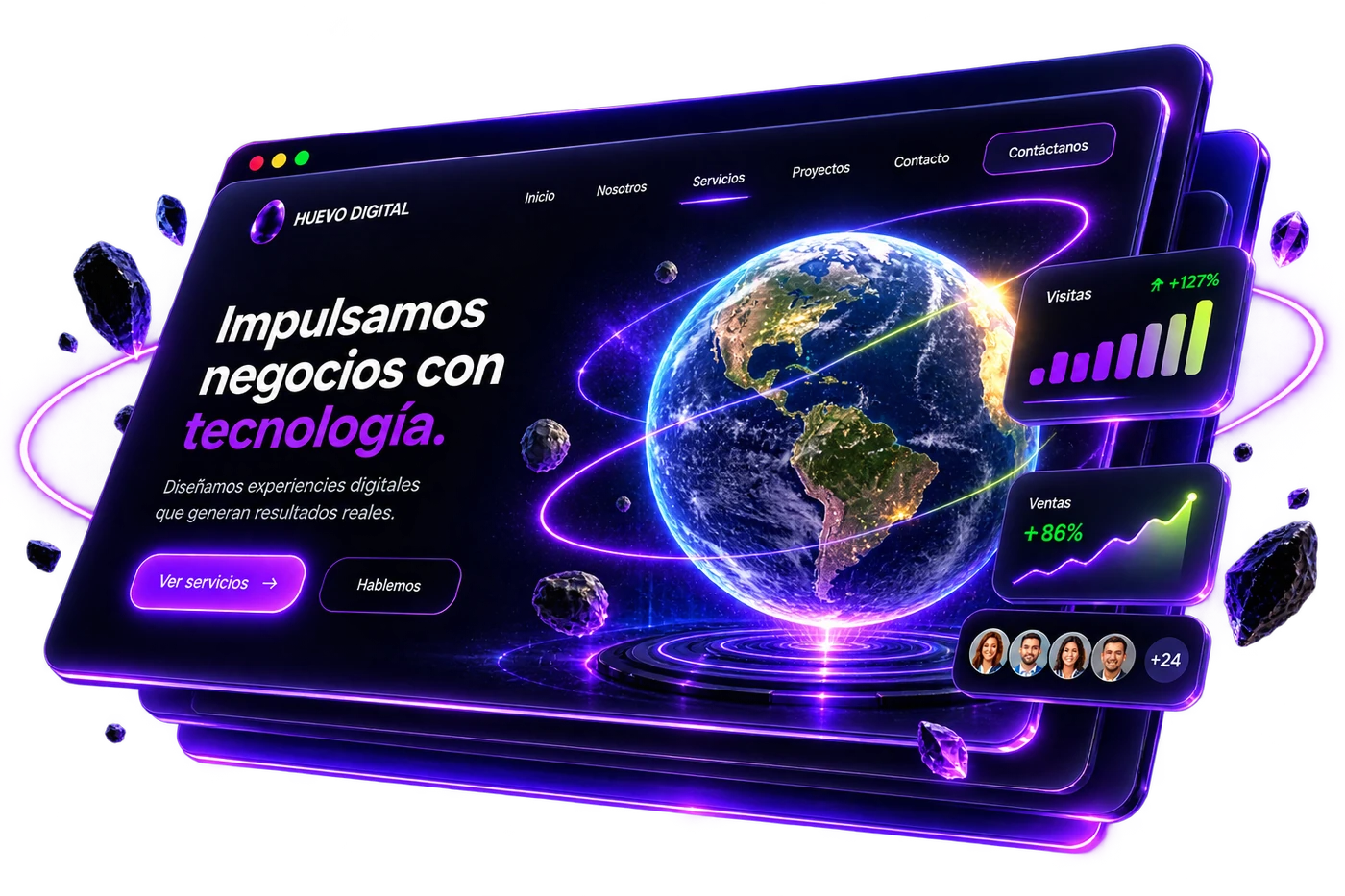 Sitio web corporativo y tienda en línea diseñados por Huevo Digital en Guatemala